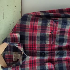 WOOLRICH I Red, Blue & Gray Tall Pines Heavyweight Flannel Button Down Shirt, S